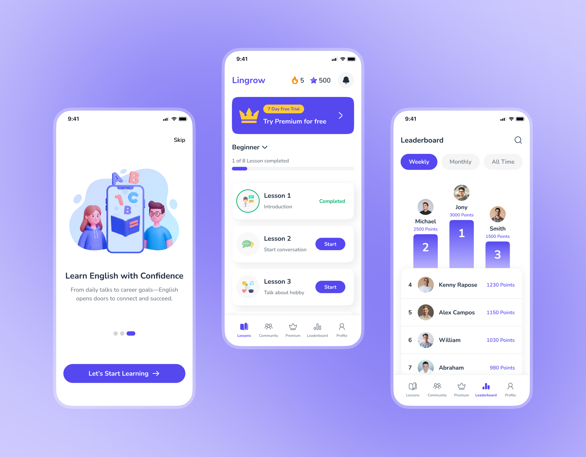 Language Learning App UI Design app ui app ui design duolingo duolingo redesign education app education app ui english learning english learning app language learning language learning app learning app mobile app mobile app ui ui ui design uiux user interface