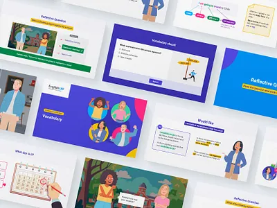 Online Class Slides – English Essentials for Higher Education articulate class course creative design e learning english english uc online powerpoint slides template university