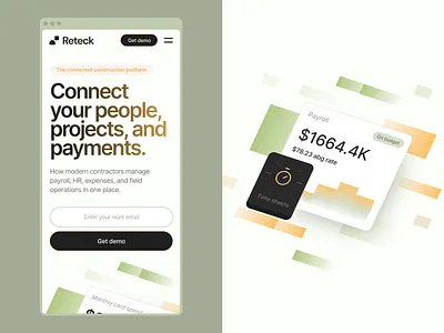 Reteck - web & branding brand branding design digital finance graphic design illustration inspiration landing logo mobile product ui visual web webdesign