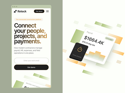 Reteck - web & branding brand branding design digital finance graphic design illustration inspiration landing logo mobile product ui visual web webdesign