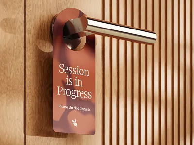 Radish Counseling – Door Hanger brand brand applications brand identity branding counseling counselor door doorhanger healthcare holistic mental health natural pattern progress radish session therapy warm
