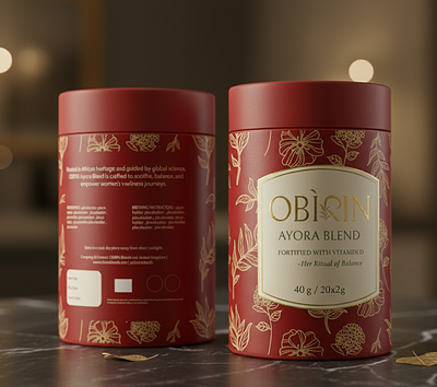 Obirin Women Wellness Tea Brand Identity brand brand colors brand identity branding food graphic design logo logo design packaging design tea tea brand typography women