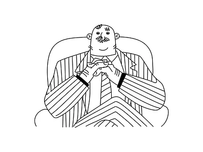 Boss Character illustration art art character doodle handdrawn line vector