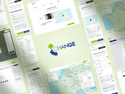 iChange - Survey Builder App for Climate, UI/UX app app design branding builder app business clean climate data desktop mobile survey survey app survey builder survey design ui web web app web app design web design