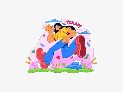 Girl walking outline design dribbble editorial flat flat design girl illustration illustrator new publicity vector