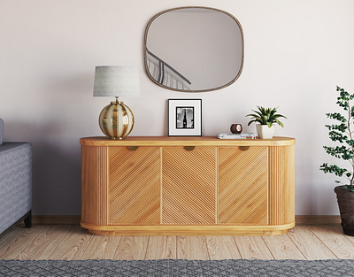 Arianna Raffia Media Console – 3D Product Render 3d rendering cgi furniture cgtech rendering design visualization furniture design interior styling interior visualization lifestyle rendering photorealistic render
