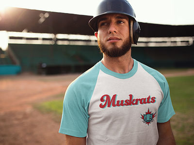 Fantasy Baseball Team Logo : The Ottawa Muskrats branding design graphic design logo typography