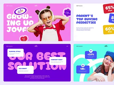 Sprout & Stitch: Kids Clothing - Pitchdeck branding colorful cute deck design fashion brand graphic design keynote kids clothing kids fashion layout marketing motion graphics pitch pitchdeck playful presentation design slide deck slide design typography uix