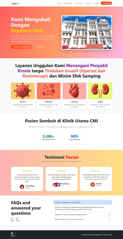 Hospital Landing Page landing page hospital web design