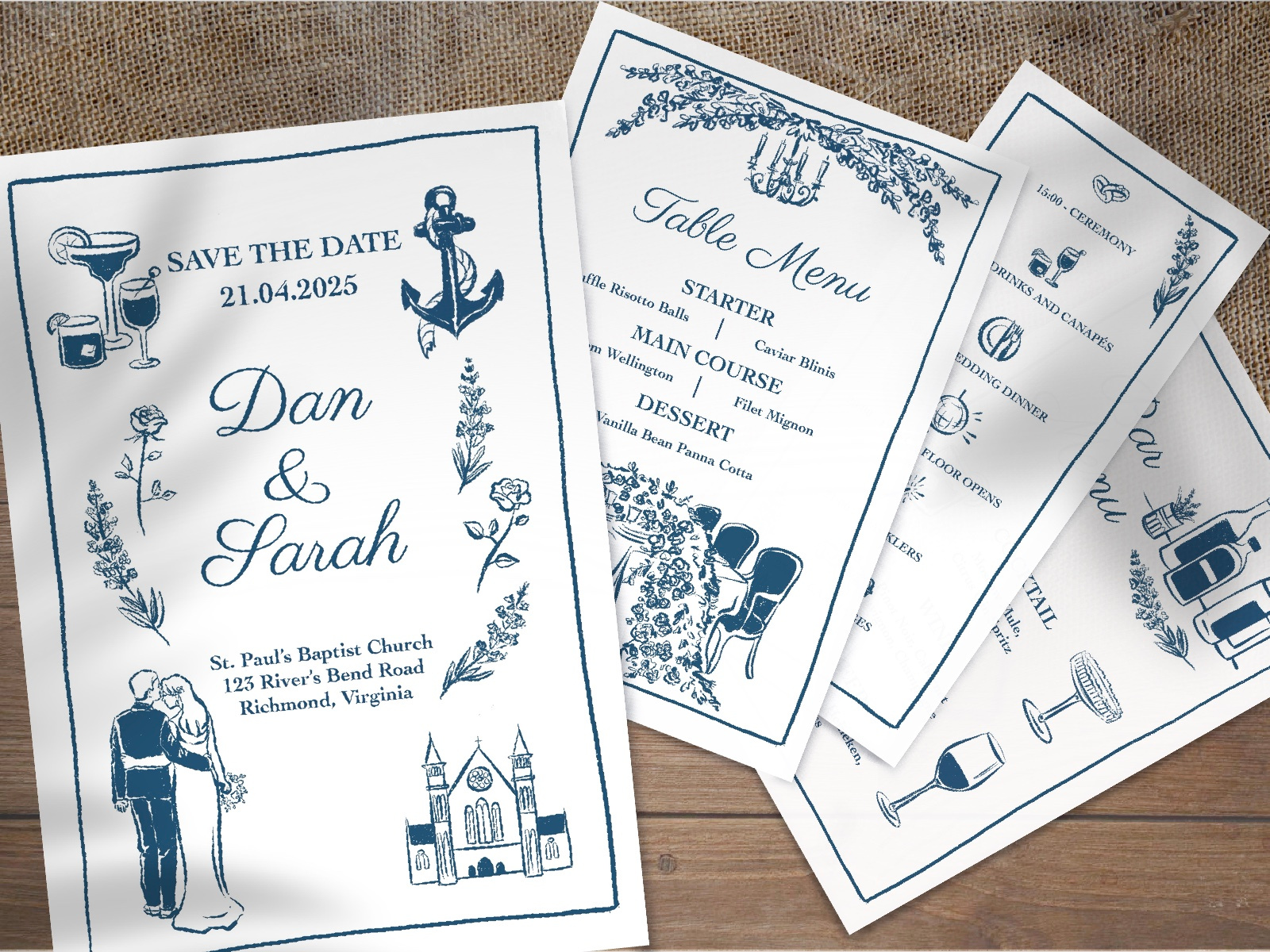 Wedding Stationery artwork design digital art digital illustration digital ink digital painting digital watercolor drawing illustration ink line drawing minimalism postcard prints save the date stationery watercolor wedding