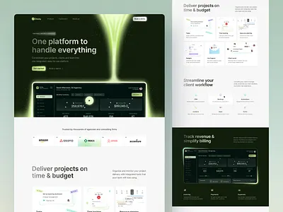 Orbitly - CRM Project Management Platform b2b client management crm crm design crm landing page crm project data visualization design design inspiration financetracking invoicing product design project management sales tech task management time tracking uiux design user experience web design website
