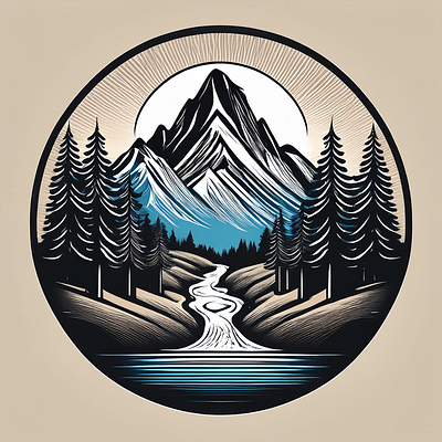 Logo for an Outdoor Gear Company branding illustration logo vector