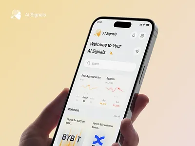 Next-Gen Crypto Trading with AI Signals ai investment tools ai trading app bitcoin blockchain crypto chatbot crypto currency crypto signals crypto trading platform crypto wallet signals digital wallet ui finance fintech mobile app stock crypto dashboard trading mobile app ux design crypto wallet
