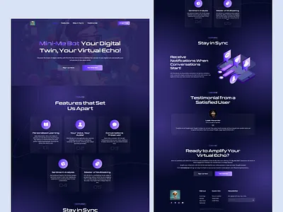 Modern Dark Website Landing Page – Sleek & Stylish UI bootstrap creative design creative web design landing page uidesign website