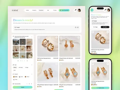 Forme AI Shopping Experience ai shopping ai tools design ecommerce ecommerce design focotik future of shopping online online shop online shopping retail tech shopping shopping web smart shopping tech innovation ui ui design ui ux design virtual shopping website