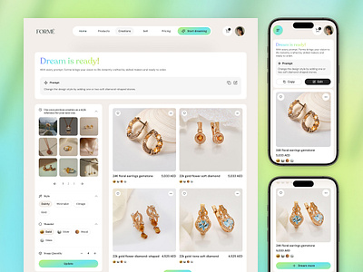 Forme AI Shopping Experience ai shopping ai tools design ecommerce ecommerce design focotik future of shopping online online shop online shopping retail tech shopping shopping web smart shopping tech innovation ui ui design ui ux design virtual shopping website