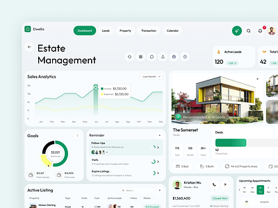 Real Estate Dashboard admin dashboard analytic building dashbord estate home mobile app product property property dashboard real real estate agent real estate business real estate dashboard real estate website rent house ui web web 3 web design