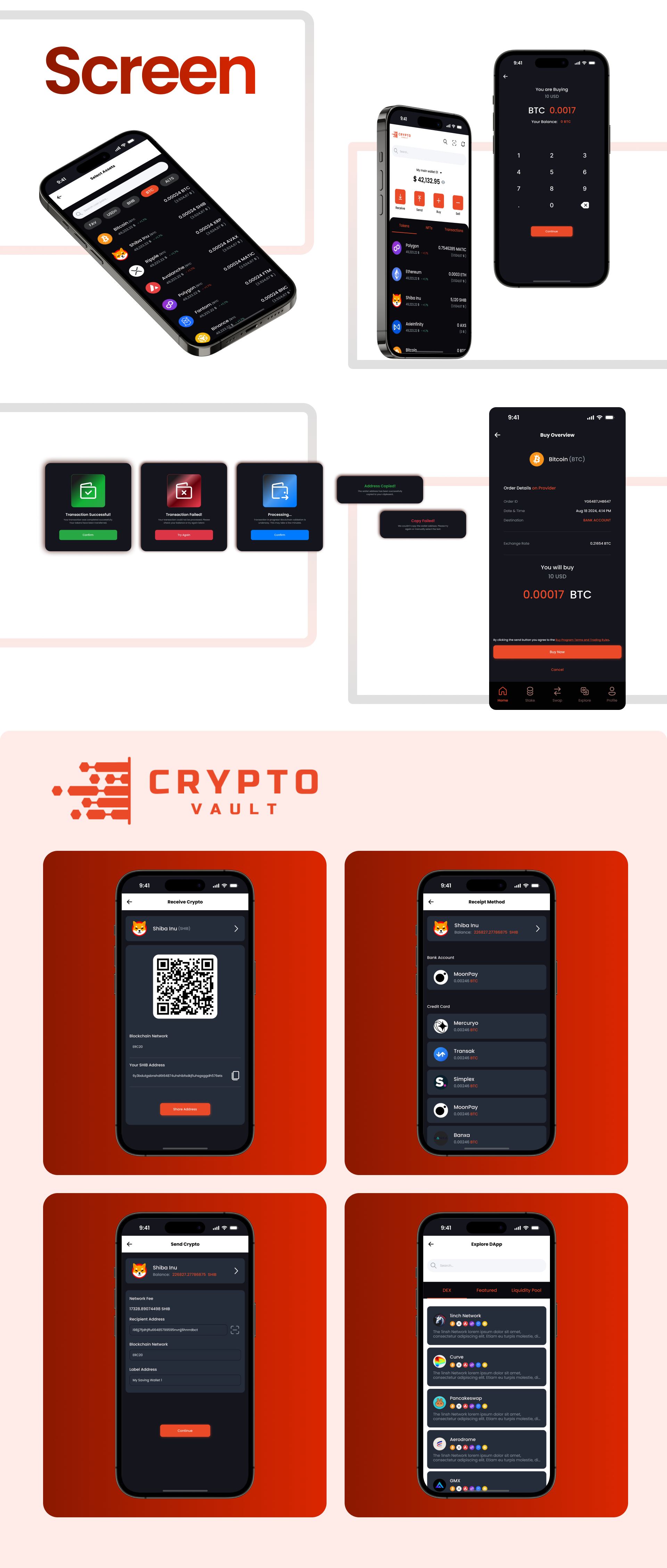 Crypto Wallet App - Modern Design for Seamless Trading blockchain design branding clean ui crypto app crypto trading crypto wallet cryptocurrency defi design digital wallet exchange app finance app fintech app mobile app design modern app design product design staking app trading app uiux design user interface web3 design