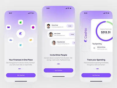 Smart Budget Onboarding – Mobile App app app design bank bank app banking banking app budgetapp expensemanager finance finance app financeapp fintech app mobile app mobile app design mobile design mobile ui moneytracker smartbudget user onboarding
