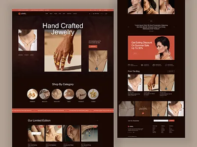 Jewellery E-commerce Website Design design ecommerce ecommerce website gold herosection jewelary jewellary jewellary e commarce website silver typography uiuxdesign ux uxdesign website