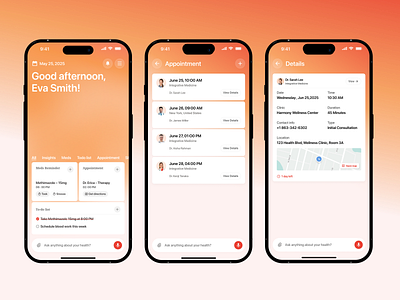 Connectome - AI Healthcare App ai healthcare app digital health app digital health ui figma ui kit health ai app health app health tracker health ui healthcare app healthcare ui healthcare ui kit medical mobile app product design smart health app tracking app virtual care virtual health app wavespace wellness app