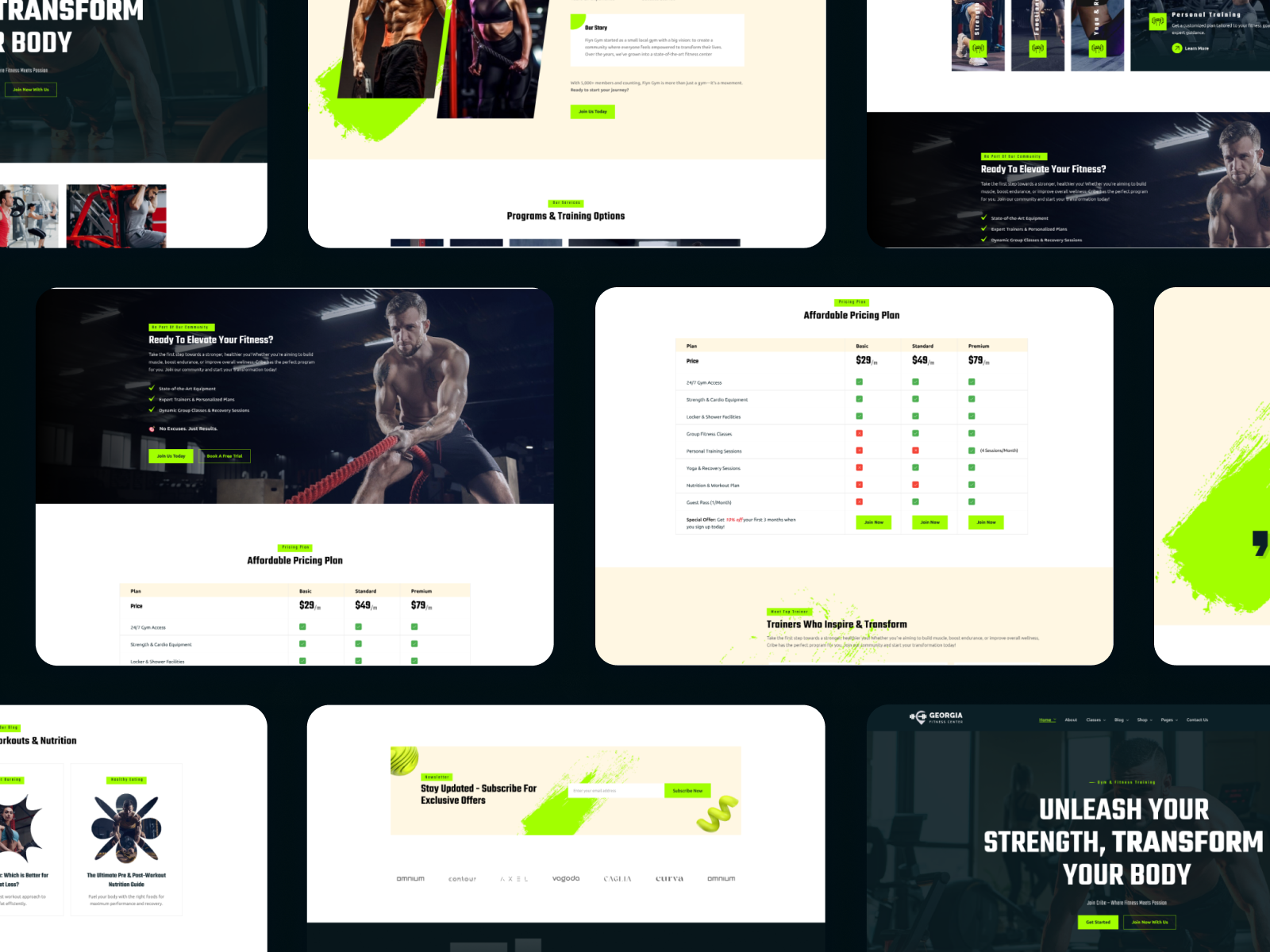 Example of 💪 Fitness & Sports Website UI Design