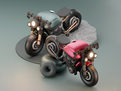 3D - Bike’s 3d 3dart 3dbike 3dblender 3dillustration 3dmotor 3dmotorbike 3dshapes art bikeillustration blender blenderillustration cartoonbike design graphic design illustration minimal motion graphics motorcycle