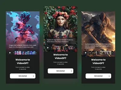 VideoGPT - Onboarding new ai app design figma gpt interface ios mobile onboarding ui ux videogpt