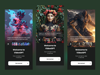 VideoGPT - Onboarding new ai app design figma gpt interface ios mobile onboarding ui ux videogpt