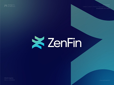 Letter Z and F, Fintech, Payment, Blockchain Logo blockchain branding dynamic finance fintech logo gradient letter f letter z logo logo design logo designer logo icon modern logo money payment technology transaction transfer web3 zen