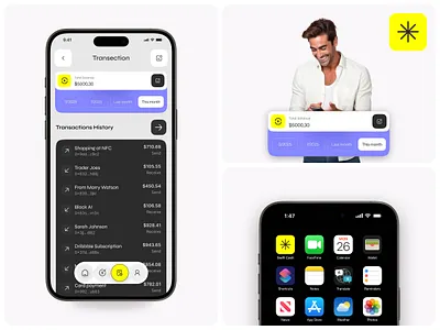 Banking App UI app design bank bank ap banking design finance fintech mobile mobile app transection ui wallet app