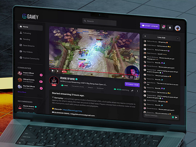 UI/UX Design For Game Streaming App 3d animation branding creative design esports gaming interface landing page product design streaming streaming app twitch video streaming web web app web design website