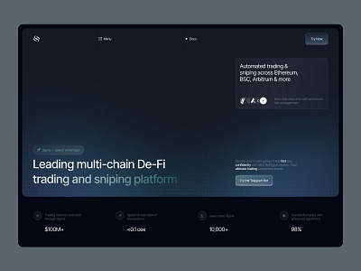 Sigma - concept bot crypto crypto currency crypto exchange crypto trading crypto wallet defi design finance fintech landingpage trade bot wallet web web 3 web design web3 webdesign website website design