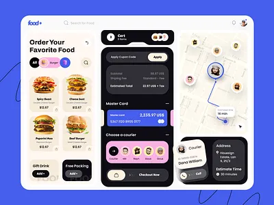 Food delivery - Mobile app app app design delivery food food app food delivery food delivery app food delivery service food order mobile app mobile app design mobile design mobile ui
