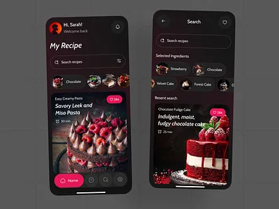 AI Home Recipe Assistant – Mobile App UI Design ai assistant ai chef birthday app birthday cake cake shop cookie app cookies cookies app cooking app food food app design food app ui foodapp foodies app product design recipe recipe app recipeapp recipes restaurant app