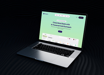 The AI-Powered Cold Outreach Platform Landing Page ai powered clean cold email dashboard landing page marketing minimal outreach popular shot saas saas landing page saas website ui uiux ux website