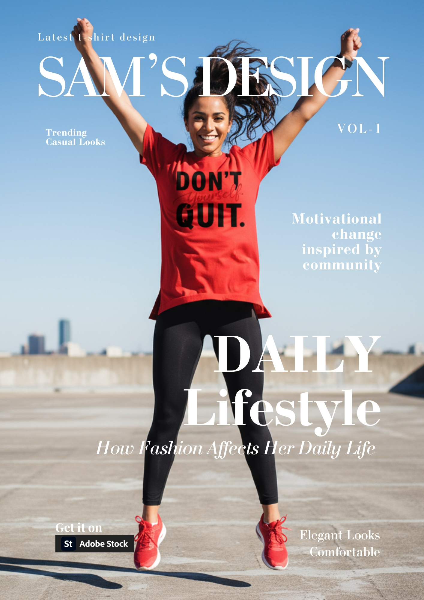 T-Shirt Typography Project: Designing Motivation t-shirt trendy casual looks