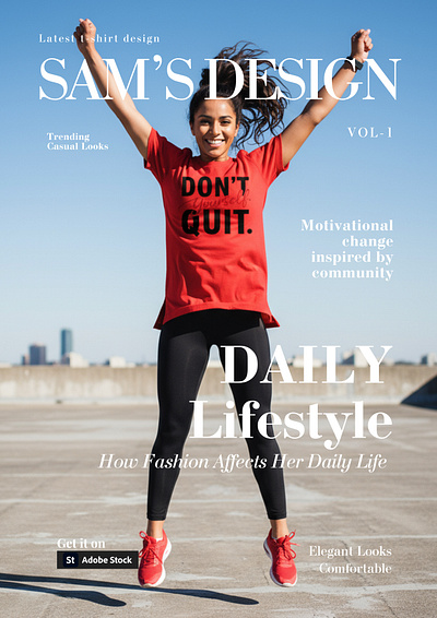 T-Shirt Typography Project: Designing Motivation t-shirt trendy casual looks