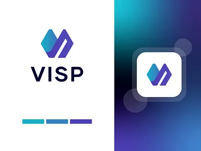 'VISP' Logo abstract logo app logo card logo graphic design letter v logo logo design minimalist logo modern logo payment logo timeless logo trendy logo