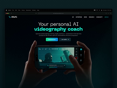 Landing Page for AI Video Production Platform animation web web design