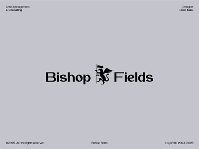 Bishop Fields - Logos & Marks Vol.07 (2024–2025) bishop logo brand identity design brand mark branding classic logo clean logo creative logo custom logo design graphic design logo logo collection logo design logofolio logomark logos logotype mega malik modern logo vector
