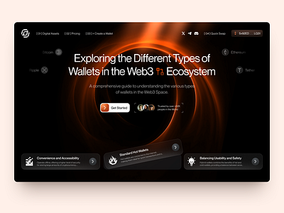 Website Design for Web3 design interface product service startup ui ux web website