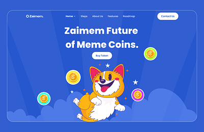 Meme Coins Landing Page Design blockchain design coin landing page crypto app crypto design crypto exchange crypto landing page crypto ui crypto ux crypto website landing page meme coin meme coin ui meme token token design web3 design web3 ui