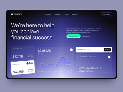 Website Design for Finance design interface product service startup ui ux web website