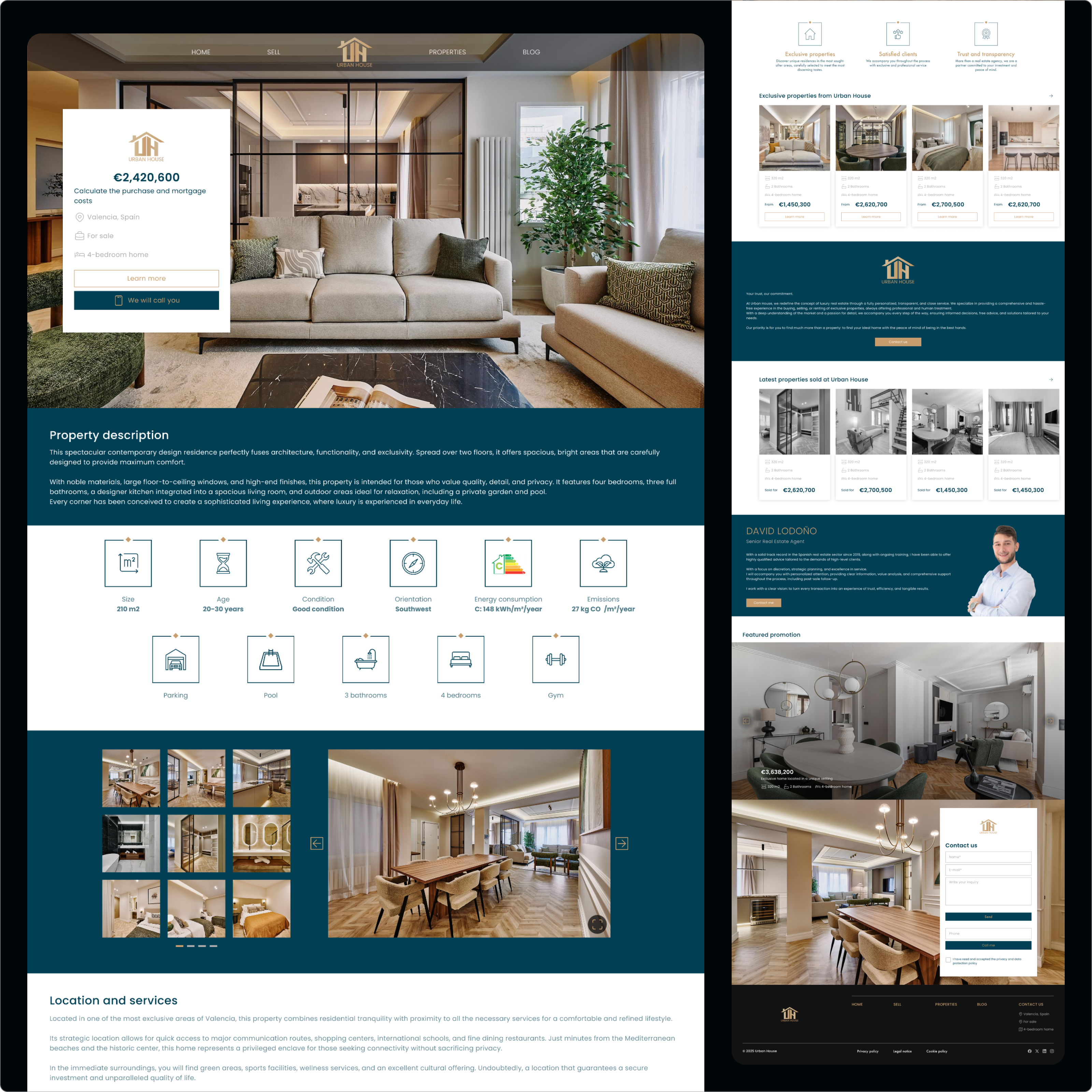 Real estate portal page branding design interface ui ux web
