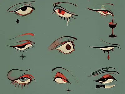 Poster design 🔪🍷 design eye graphic design illustration knife poster posterdesign vintage