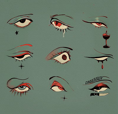 Poster design 🔪🍷 design eye graphic design illustration knife poster posterdesign vintage