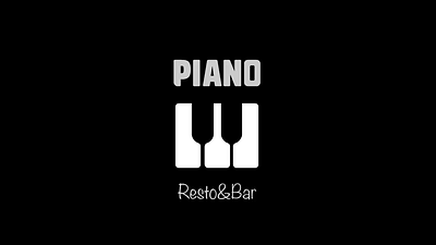 PIANO Resto&Bar Logo animation animation bar logo piano resto