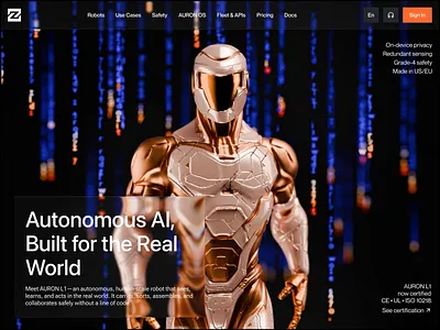 Autonomous AI - Web Design 3d ai landing page ai website akshay hooda animation autonomous ai components design designer graphic design hero section interface motion graphics popular rare ui ux web design