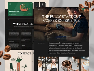 Senyawa-Website brand brandcollateral branding coffeeshop design fnb graphic design home illustration local business logo nature relax restaurant startup typography ui ux vector website